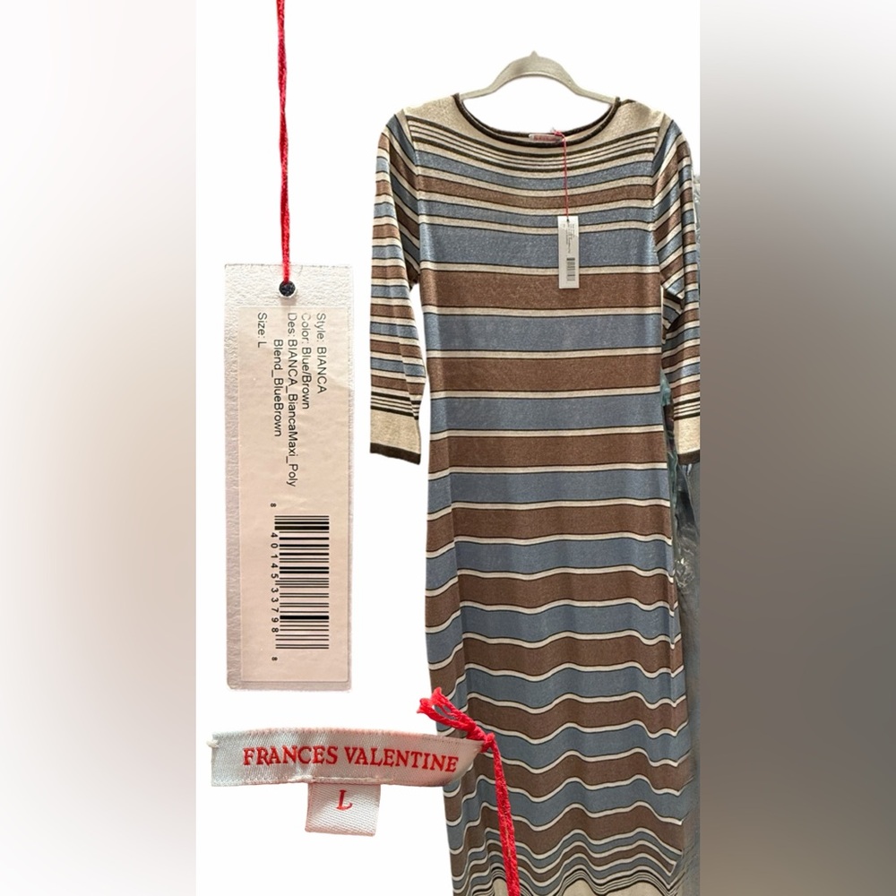 Frances Valentine Bianca Maxi Dress Blue Brown